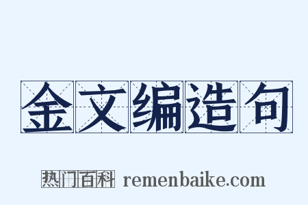金文编造句是什么意思的图片